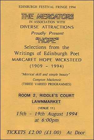 Flyer for "Hope"